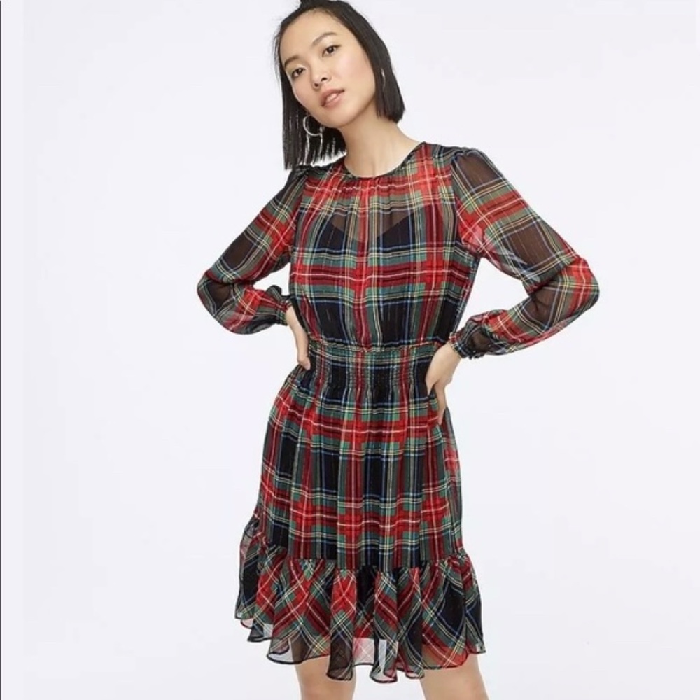 J.Crew Stewart Tartan Holiday Plaid Dress